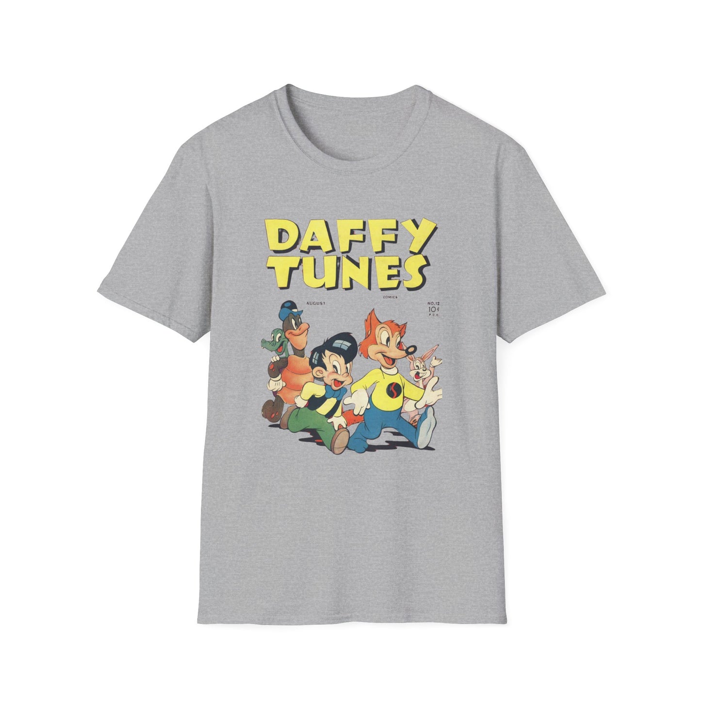 Retro Cartoon T-Shirt: Vintage Daffy Tunes Tee in 100% Cotton for Classic Cartoon Fans