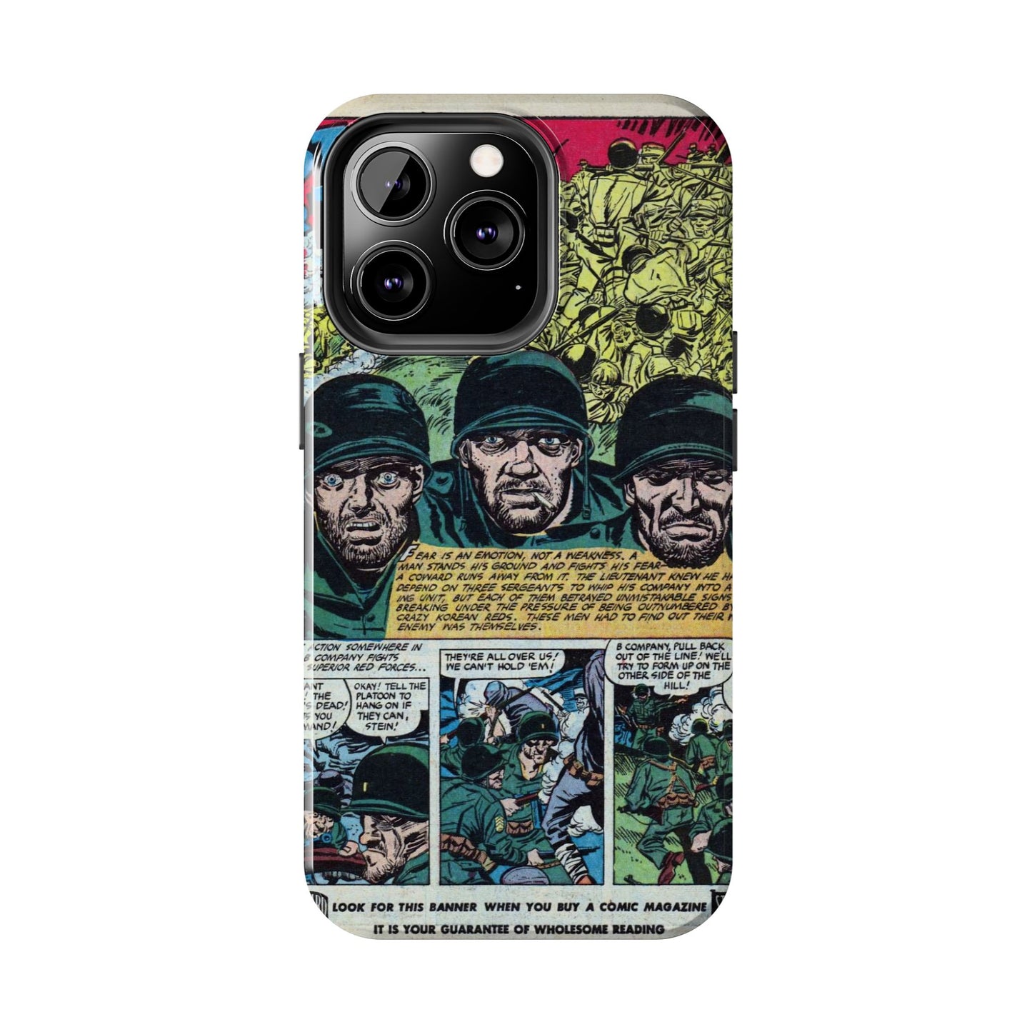 Vintage Military Comic-Inspired Phone Case - Old School Male 