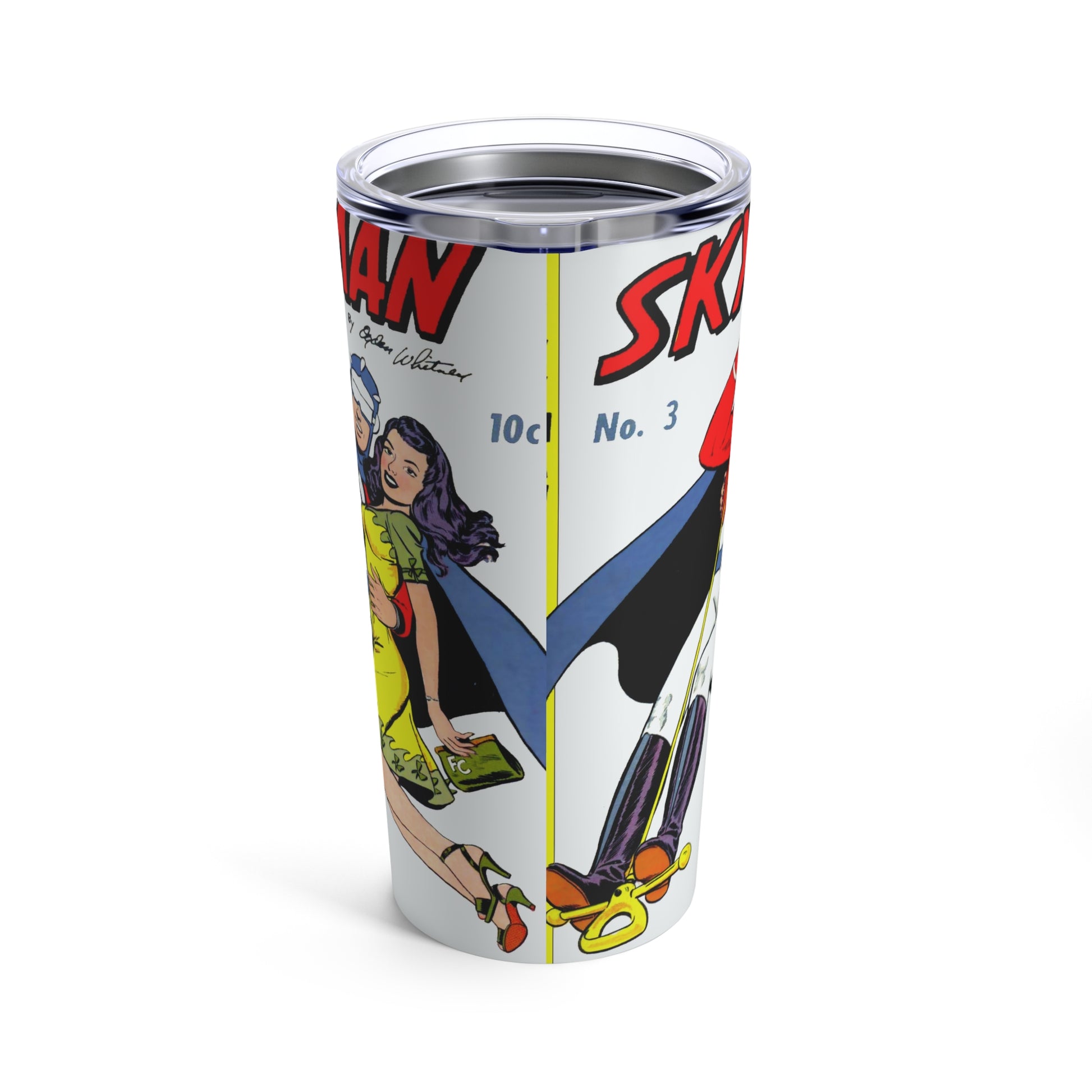 1950s Retro Skyman Illustrated Tumbler 20oz - Old School Male 