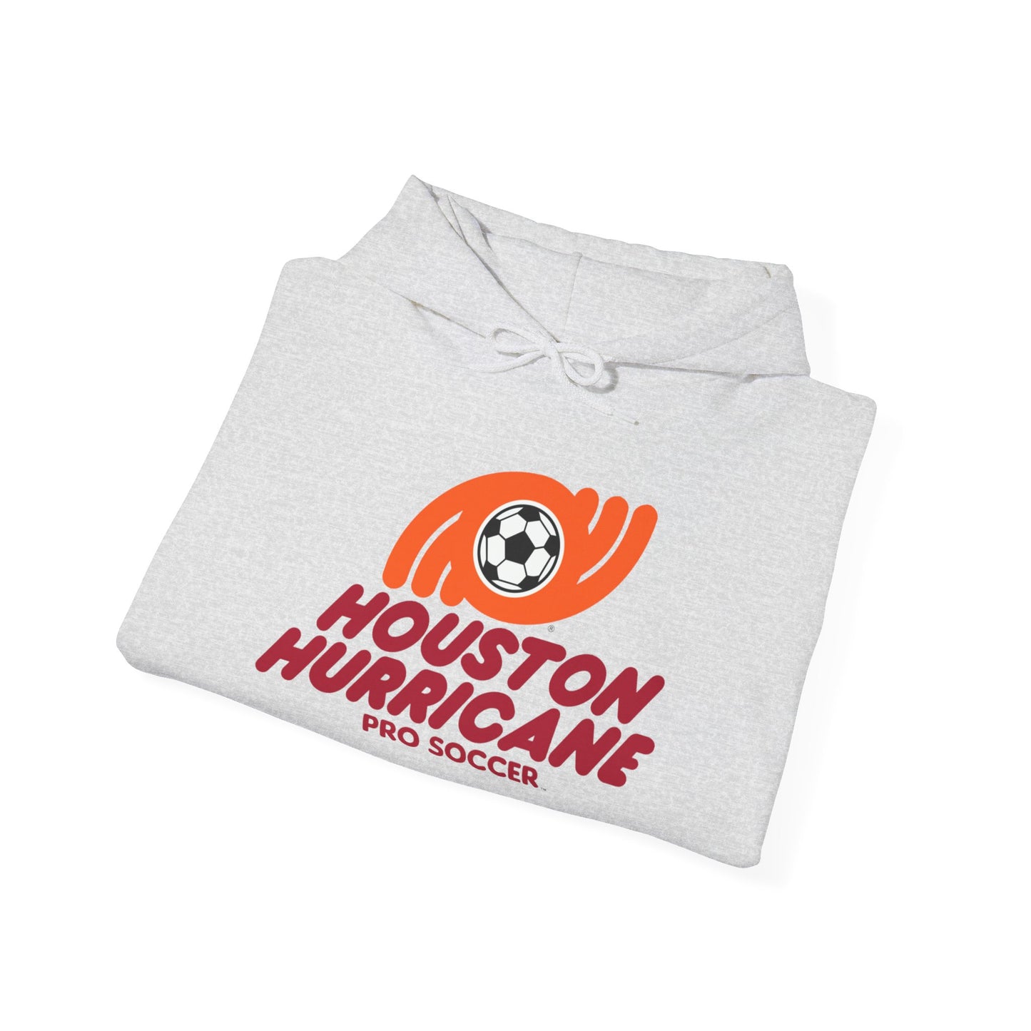 Houston Hurricane Soccer Hoodie - Unisex, Cozy Cotton-Poly Blend, Adjustable Hood, Pouch Pocket