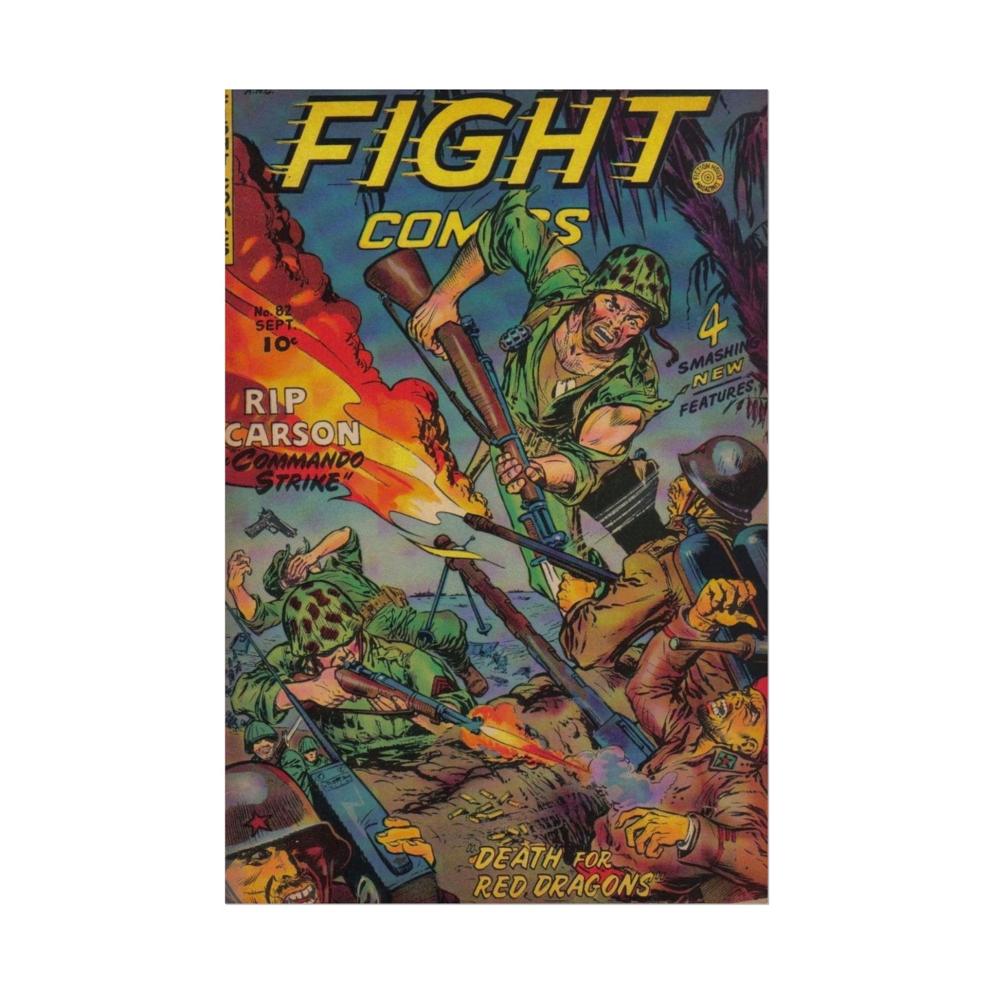 Retro Fight Comics Poster Print - Old School Male 