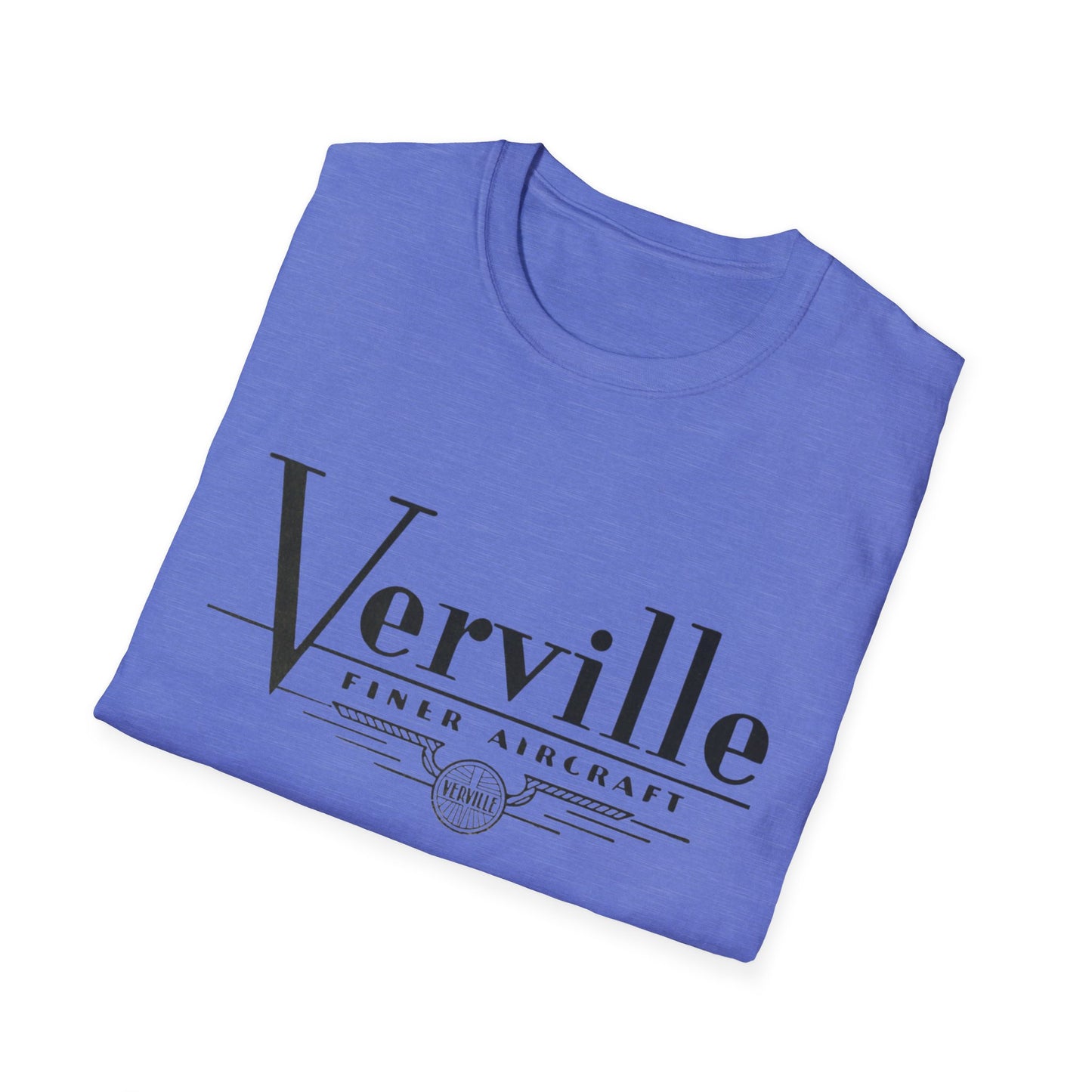 Soar In Style: Vintage Verville Aircraft Logo Tee For Aviation Aficionados