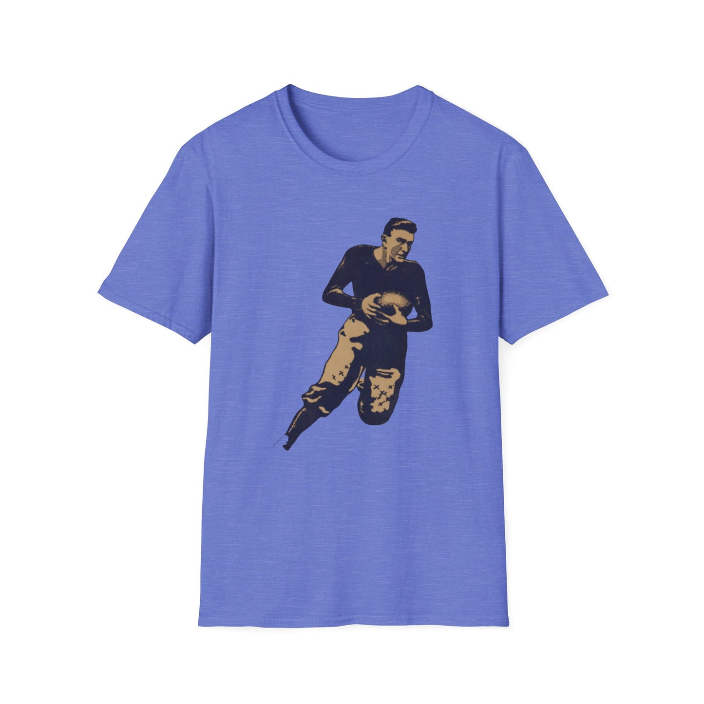 Vintage Football Player T-Shirt - 100% Cotton Retro Tee for Sports Enthusiasts & Game Days