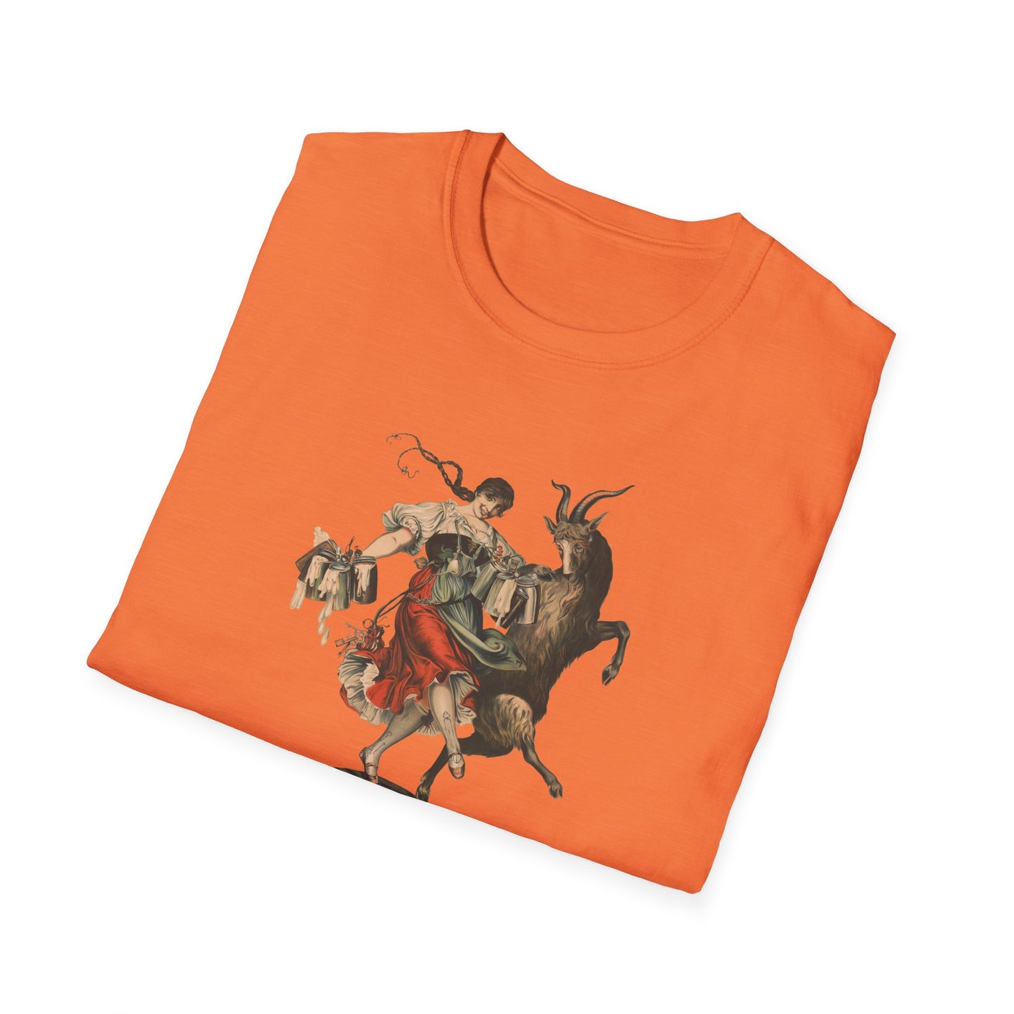 Goat and Beer Lovers Unisex T-Shirt with Fun Dancing Design