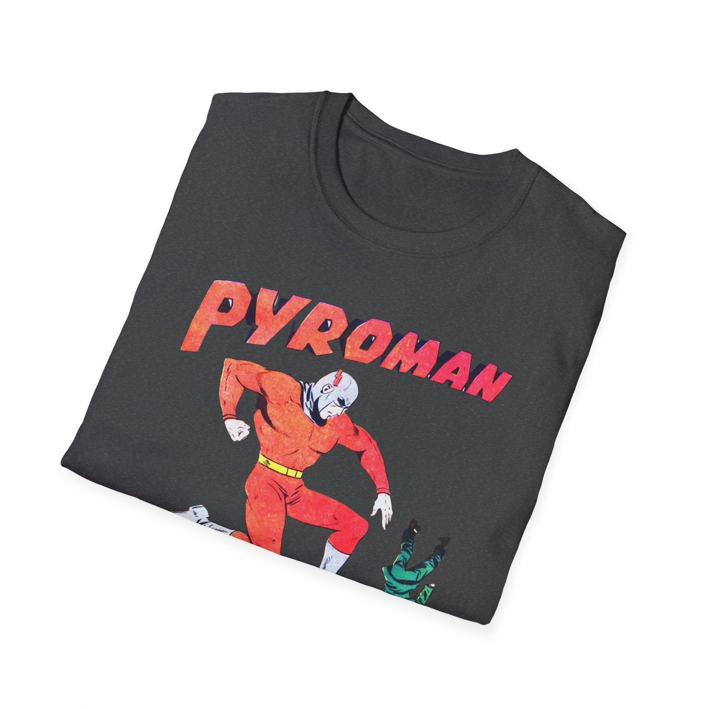 Retro Pyroman Comic Character T-Shirt - 100% Cotton, Classic Fit, Perfect for Comic Fans