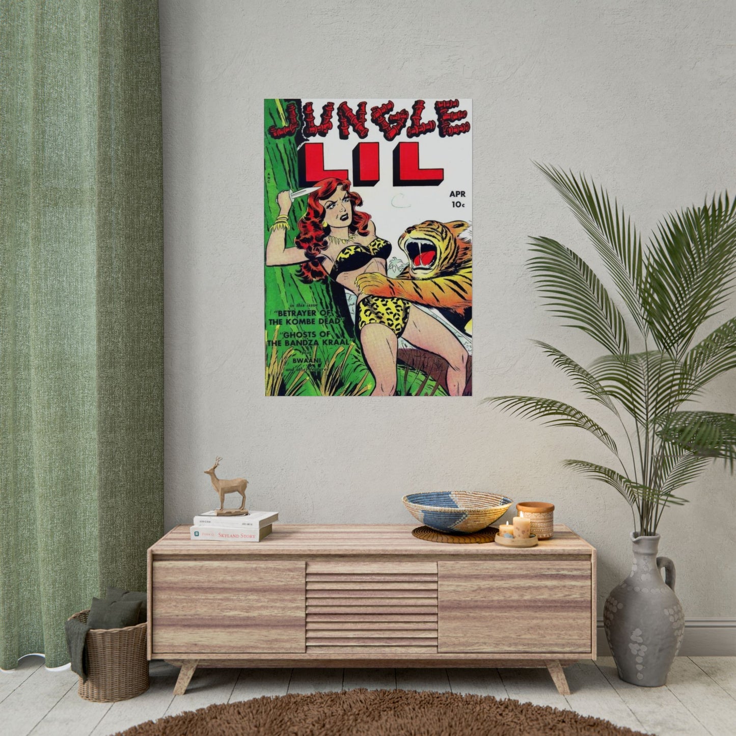 Retro Comic Jungle Lil Rolled Poster