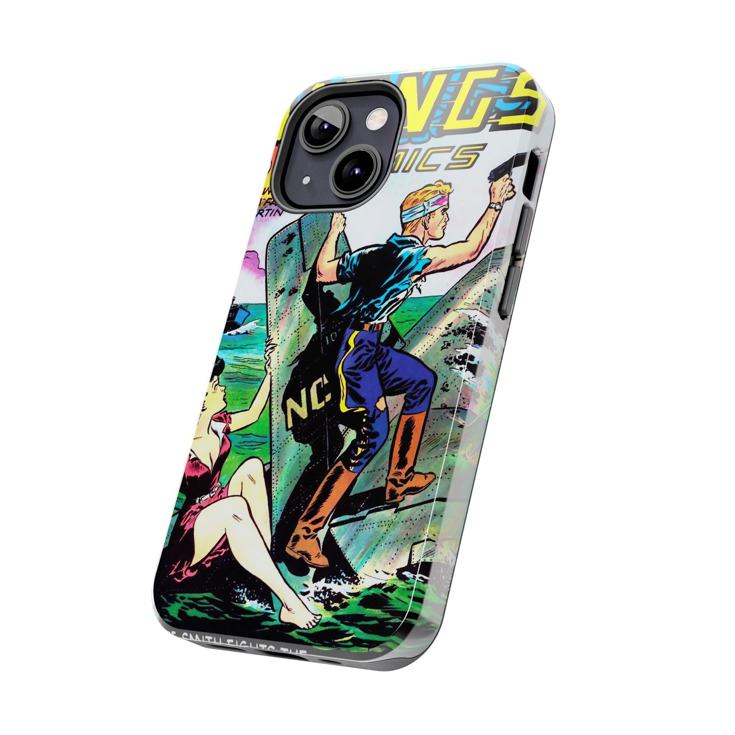 Retro Wings Comics Cover Tough Phone Cases - Old School Male 