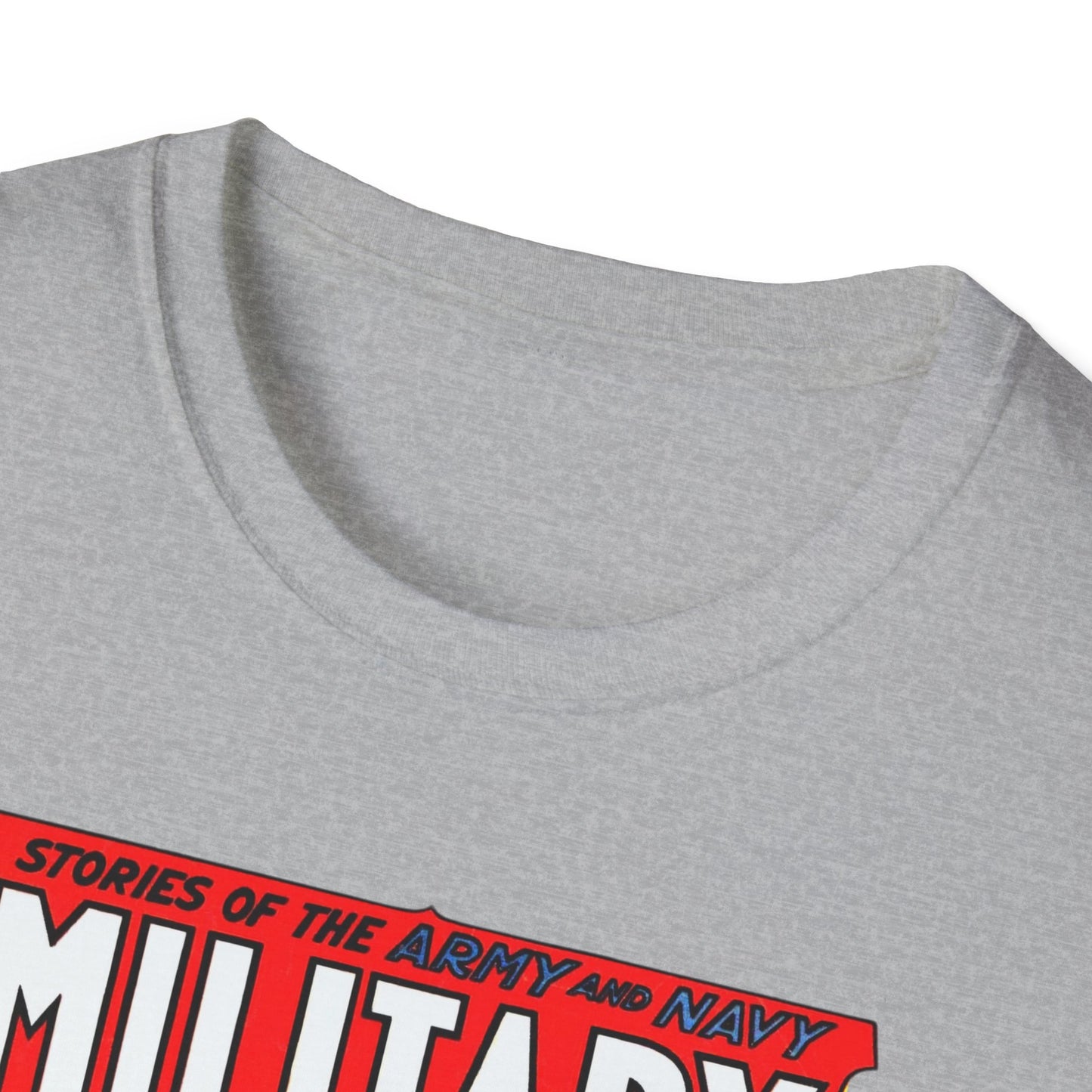 Vintage Military Comic Book Graphic Tee - 100% Cotton Retro T-Shirt for Comic Fans