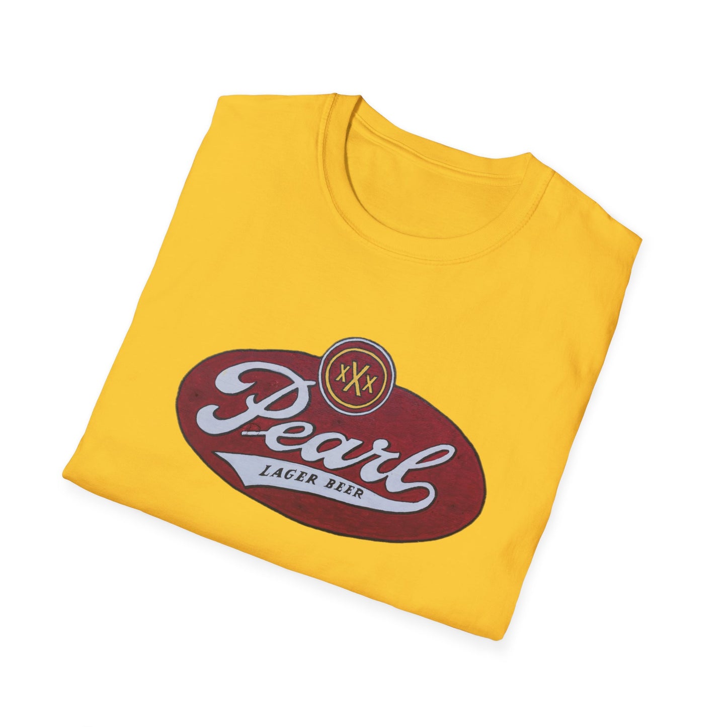 Vintage-Inspired Pearl Lager Unisex Soft Cotton Tee - Old School Male 