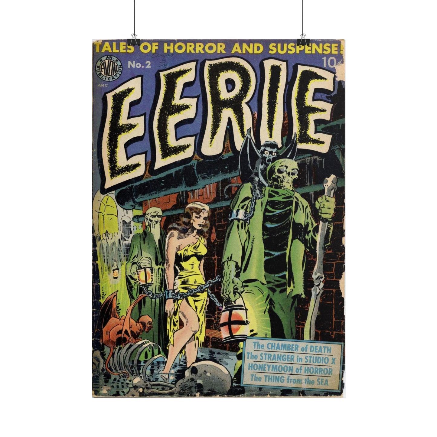 Retro Avon Publications EERIE Number 2 Comic Book Cover Poster