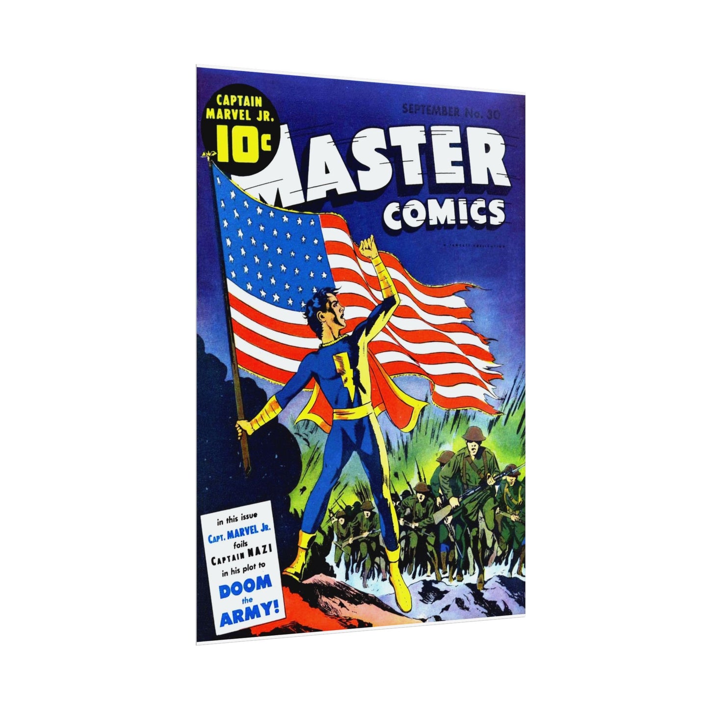 Retro September Number 30 Master Comics Cover Poster