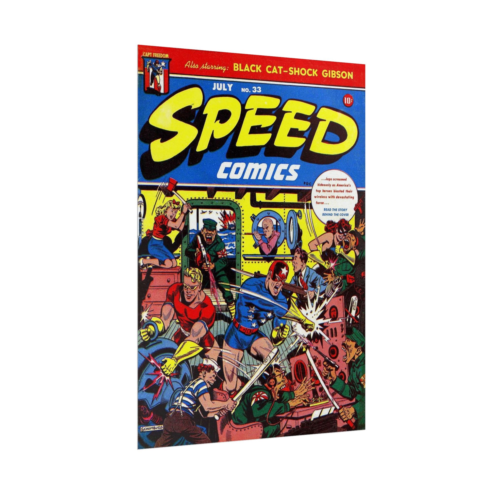 Retro Speed Comics Rolled Poster Rolled Posters - Old School Male 