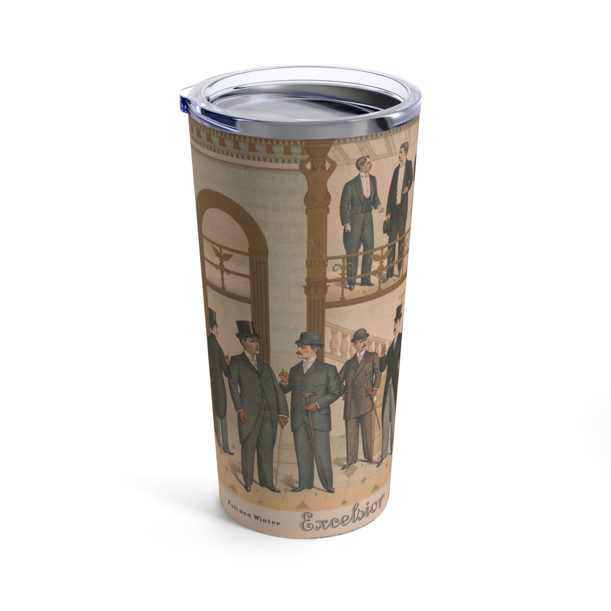 Retro-Inspired 20oz Men's Insulated Stainless Steel Tumbler - Old School Male 