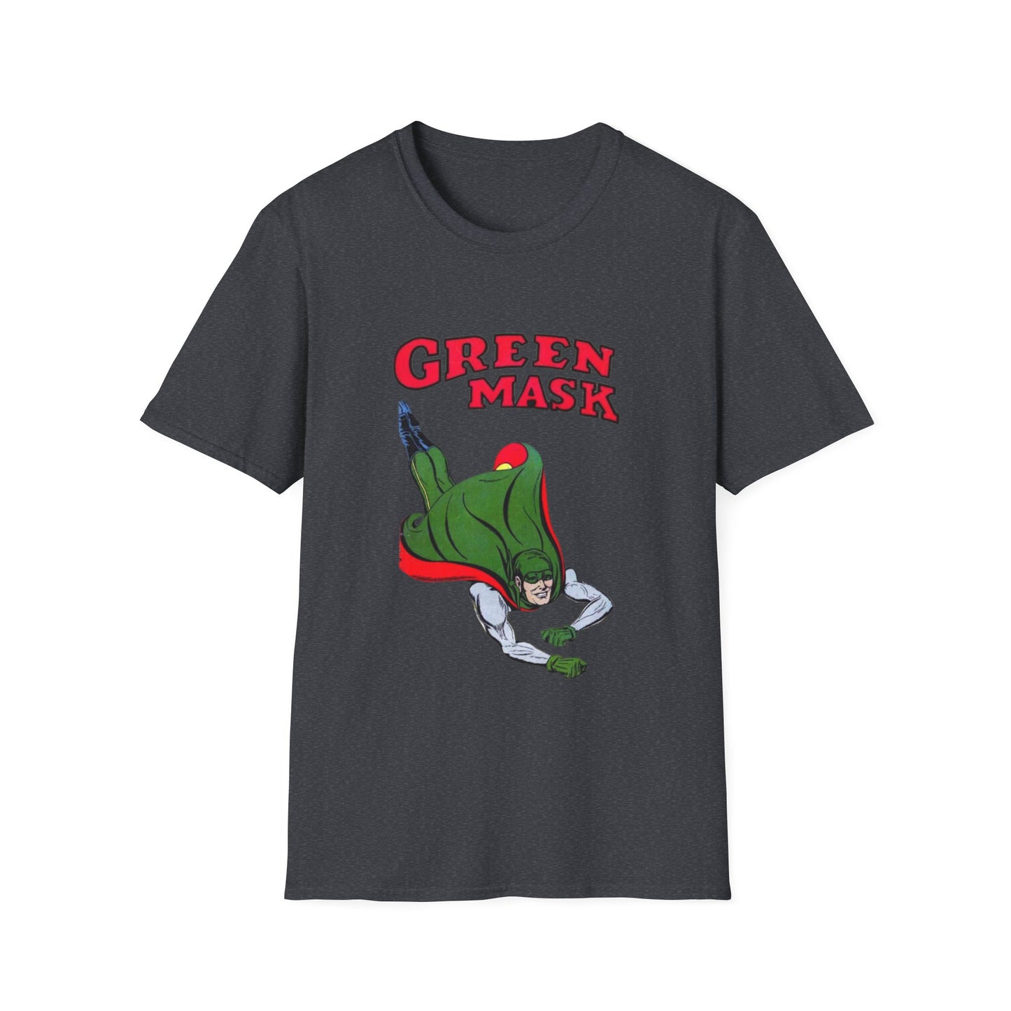 Retro Green Mask Comic Character T-Shirt - 100% Cotton, Classic Fit, Perfect for Fans