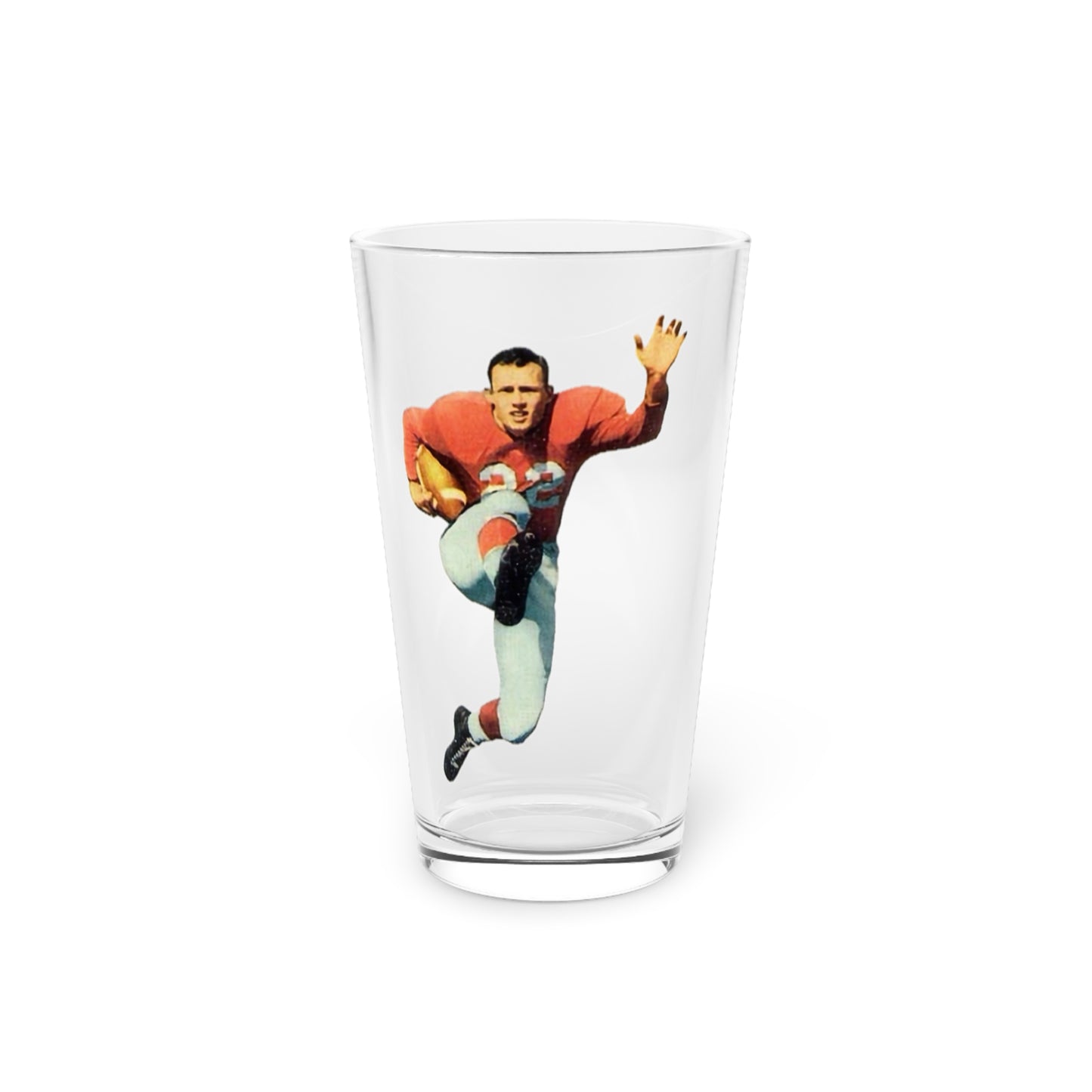 Retro Football Legend Les Gobel Custom Pint Glass - 16oz