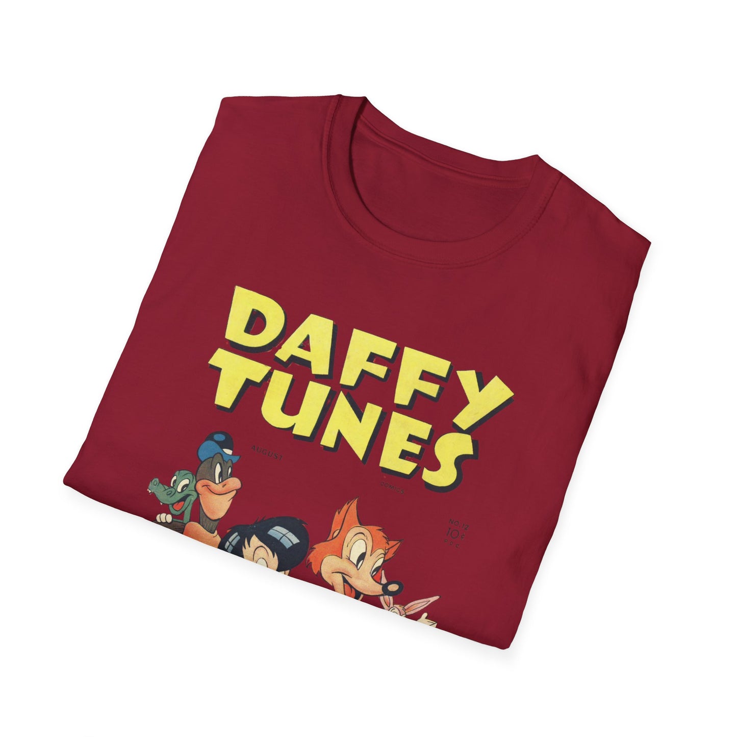 Retro Cartoon T-Shirt: Vintage Daffy Tunes Tee in 100% Cotton for Classic Cartoon Fans