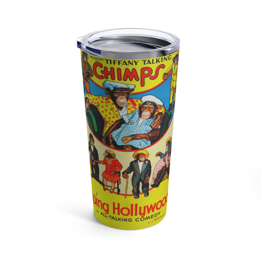 Vintage Chimpanzee Insulated Tumbler 20oz - Old School Male 