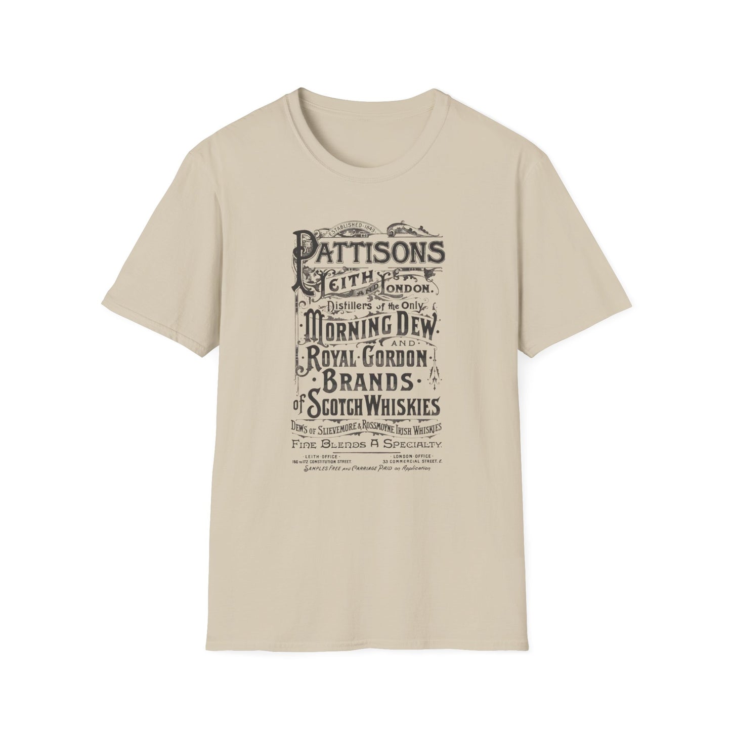 Pattison's Whiskey Graphic T-Shirt - Unisex Vintage Style Tee for Whiskey Lovers