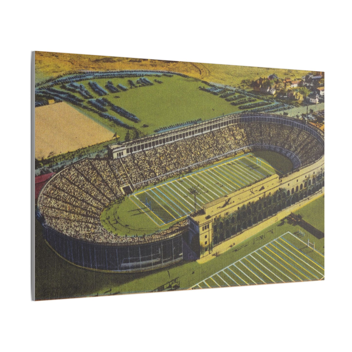 Harvard Stadium Aerial Canvas Art - Stretched Matte Design, 0.75" Thickness (Various Sizes)