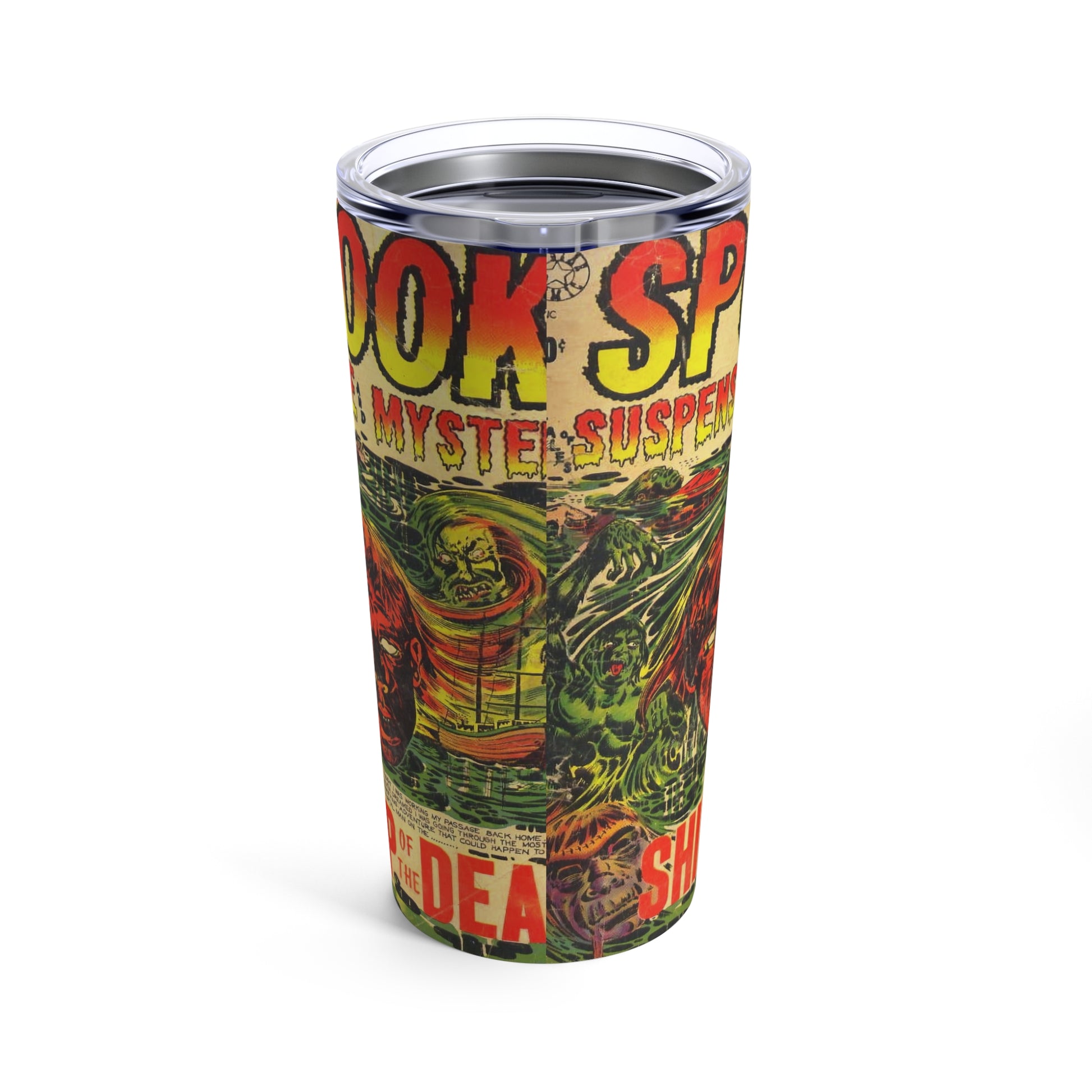 Vintage Horror Comics Insulated Tumbler 20oz - Old School Male 