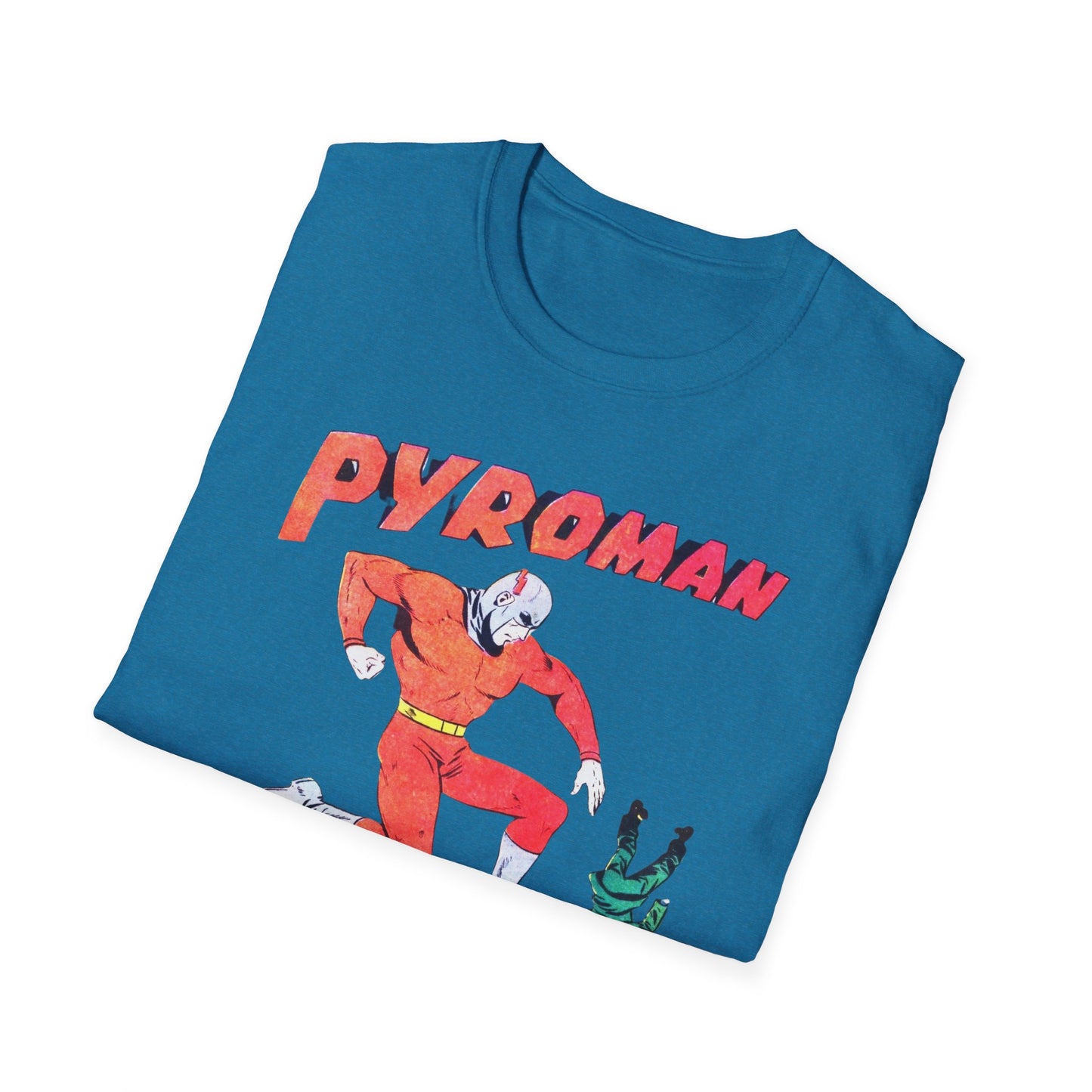 Retro Pyroman Comic Character T-Shirt - 100% Cotton, Classic Fit, Perfect for Comic Fans