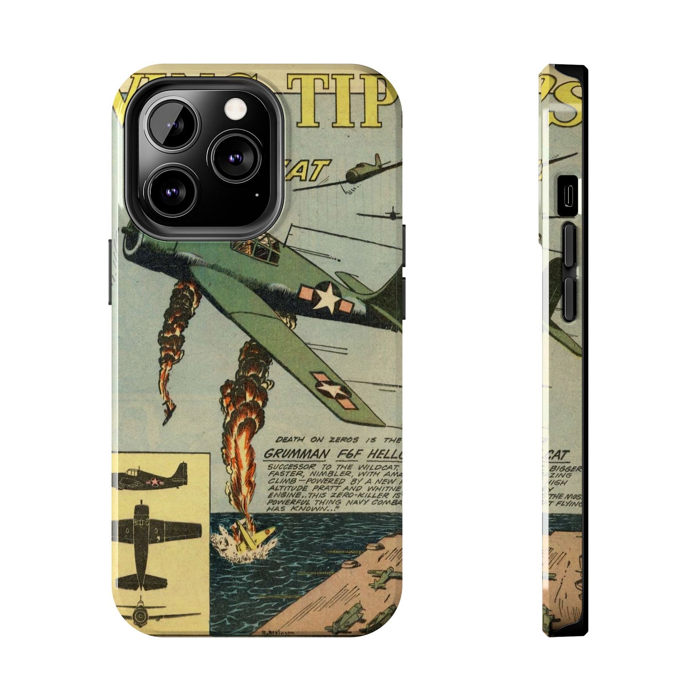 Retro Wings Comic Page Tough Phone Cases - Old School Male 