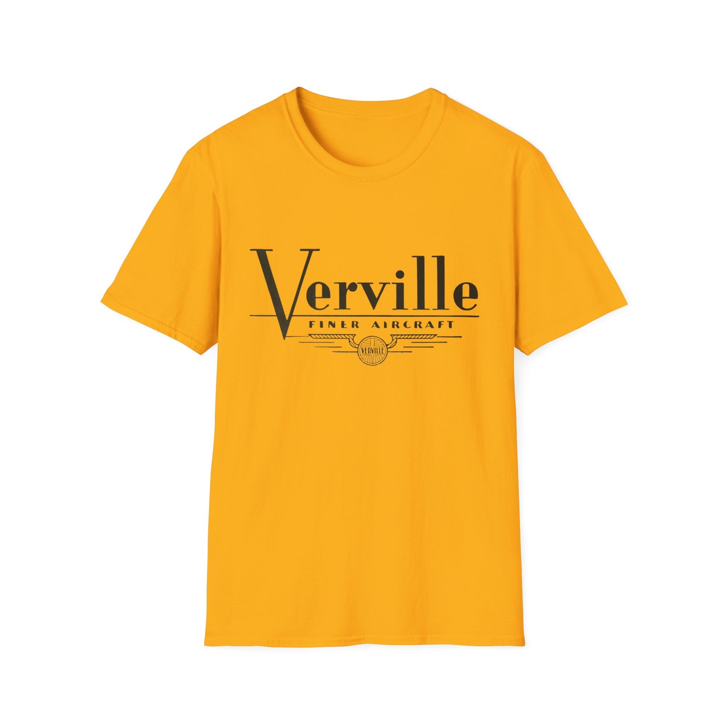 Soar In Style: Vintage Verville Aircraft Logo Tee For Aviation Aficionados