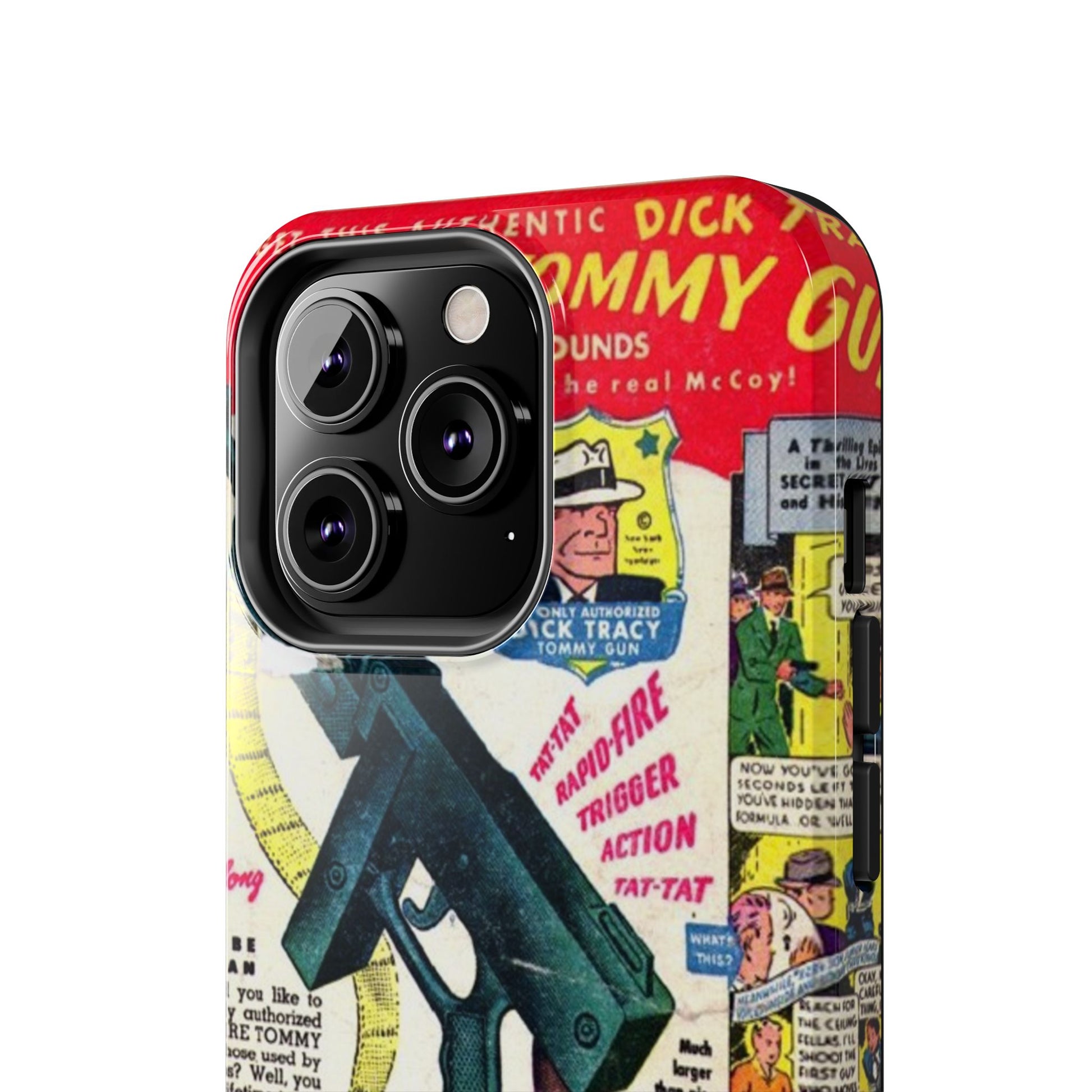 Dick Tracy Tommy Gun Vintage-Inspired Tough Phone Cases - Old School Male 