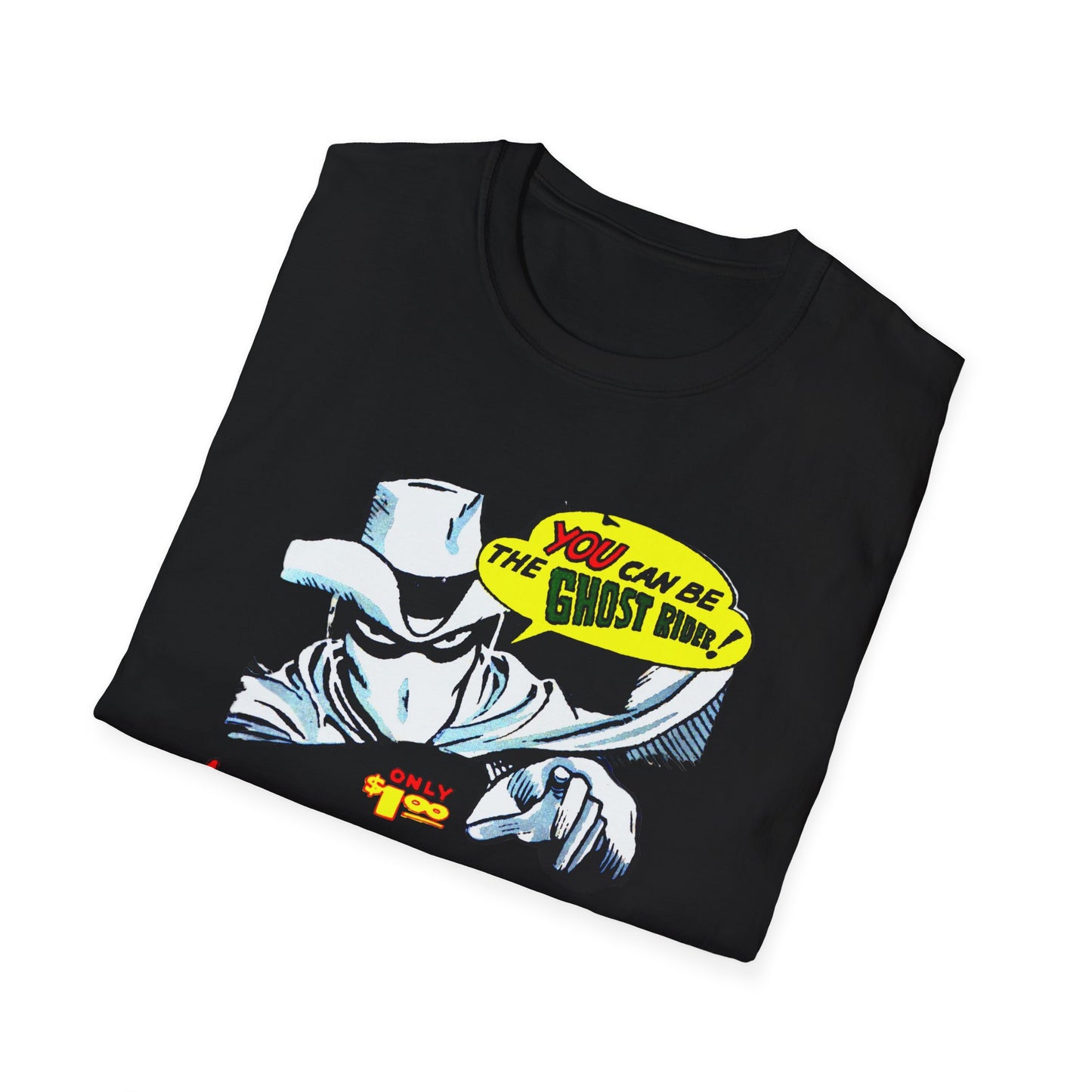 Vintage Comic T-Shirt: Retro Ghost Rider Tee in Soft 100% Cotton for Halloween & Comic Fans