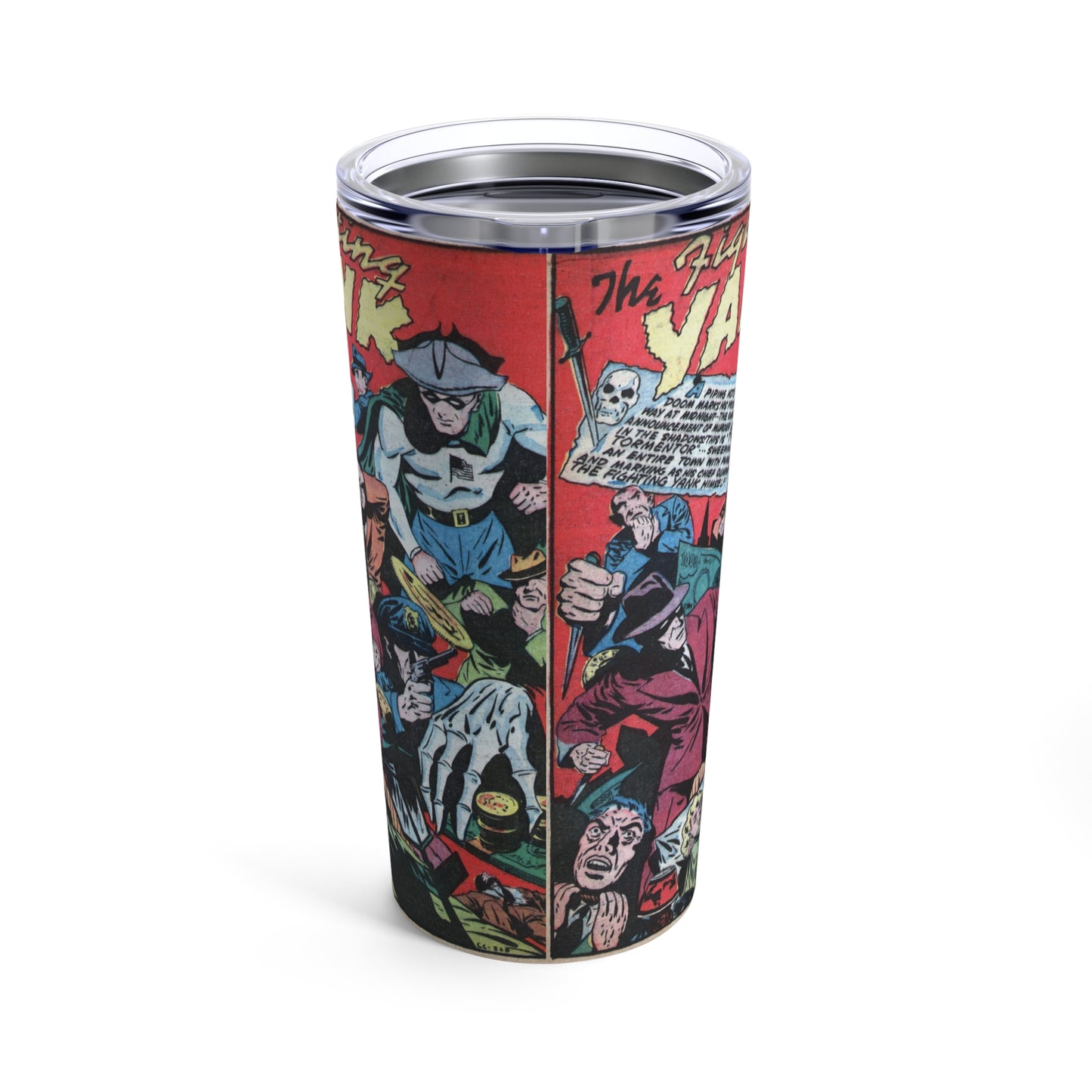 The Fighting Yank Comic Ultimate 20oz Insulated Tumbler - Old School Male 