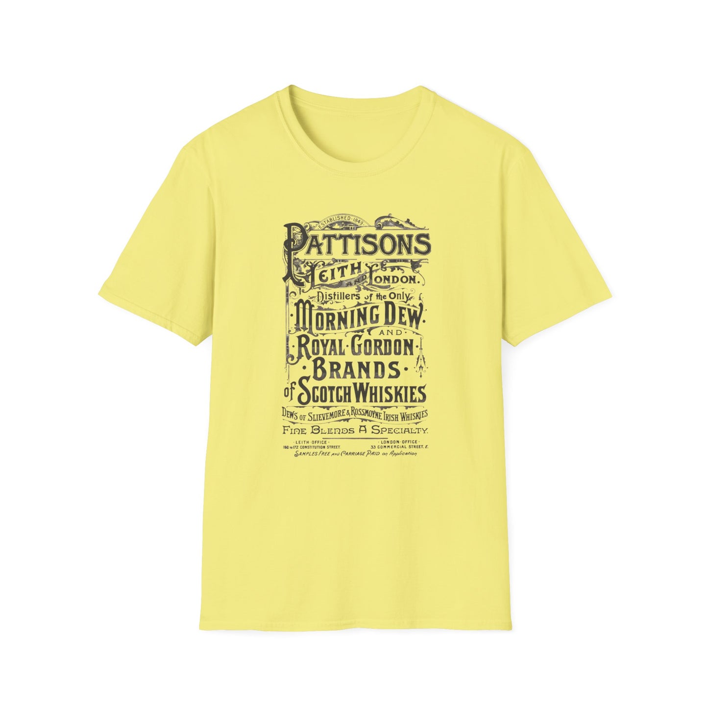 Pattison's Whiskey Graphic T-Shirt - Unisex Vintage Style Tee for Whiskey Lovers