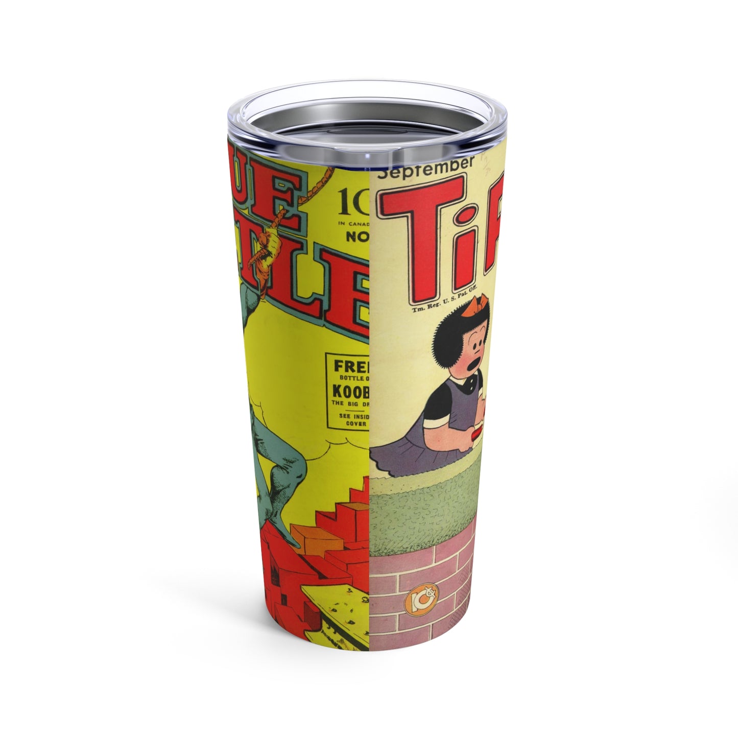 Vintage 1950s Comic Book Style 20oz Insulated Tumbler - Old School Male 