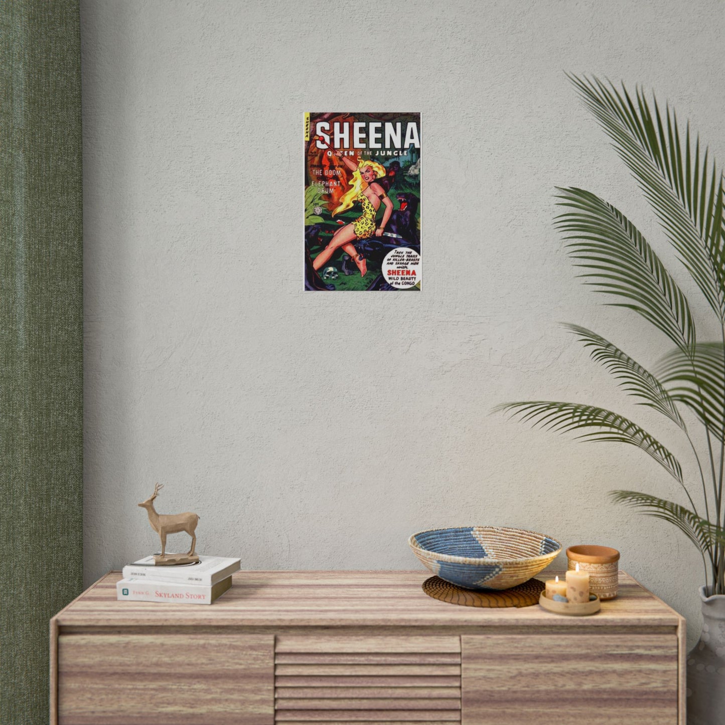 Retro Sheena Queen Of the Jungle Comic Book Cover Poster