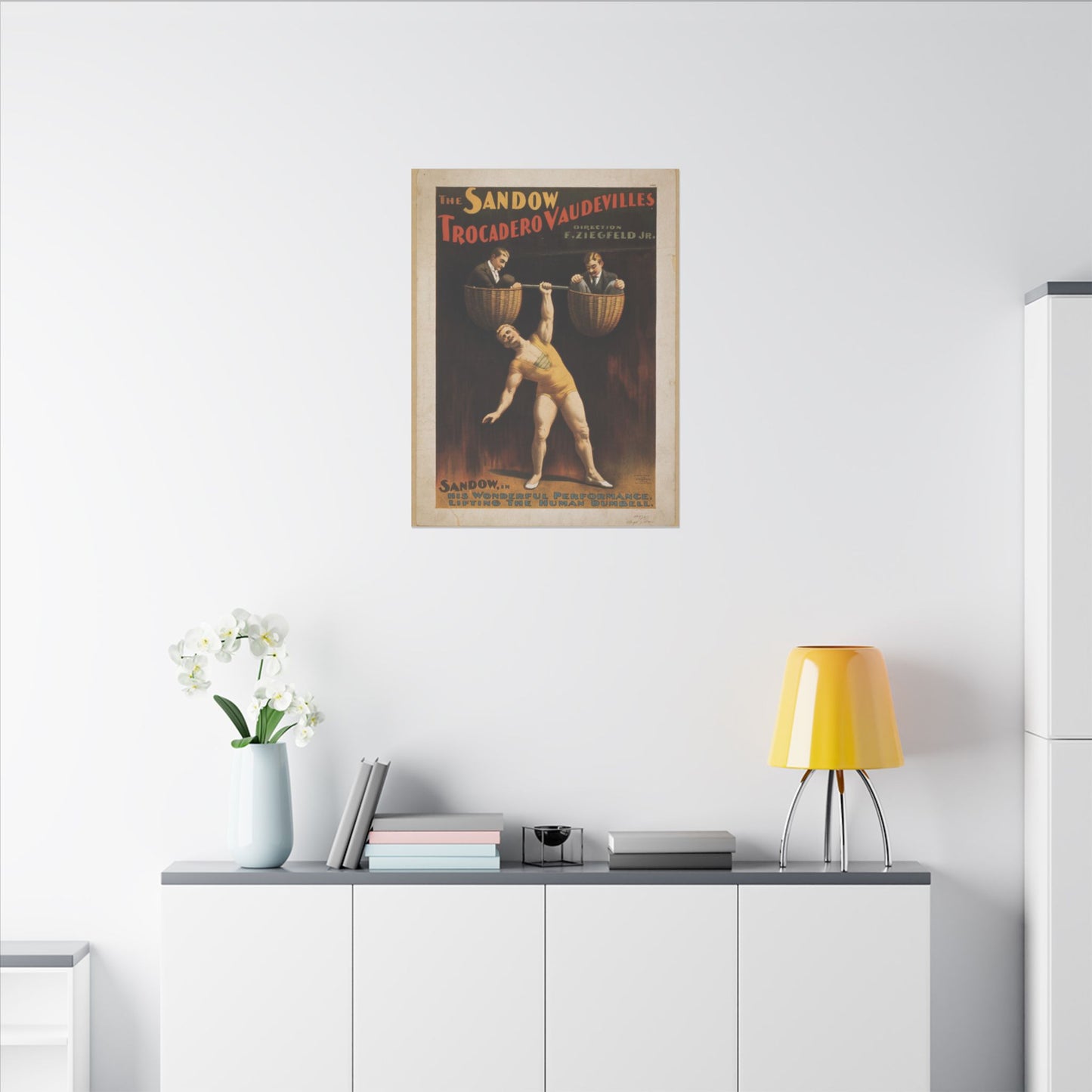 Retro Strongman Canvas Wall Art