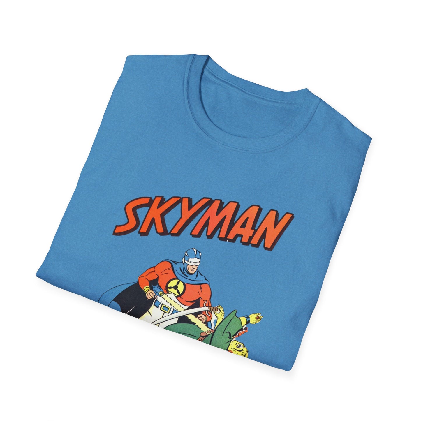 Vintage Comic T-Shirt: 100% Cotton Skyman Graphic Tee for Nostalgic Comic Fans