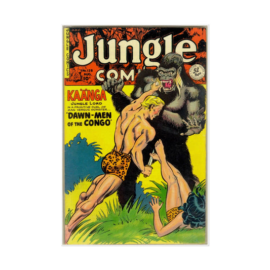 1950s Jungle Comics Comic Book Cover Poster Print - Old School Male 