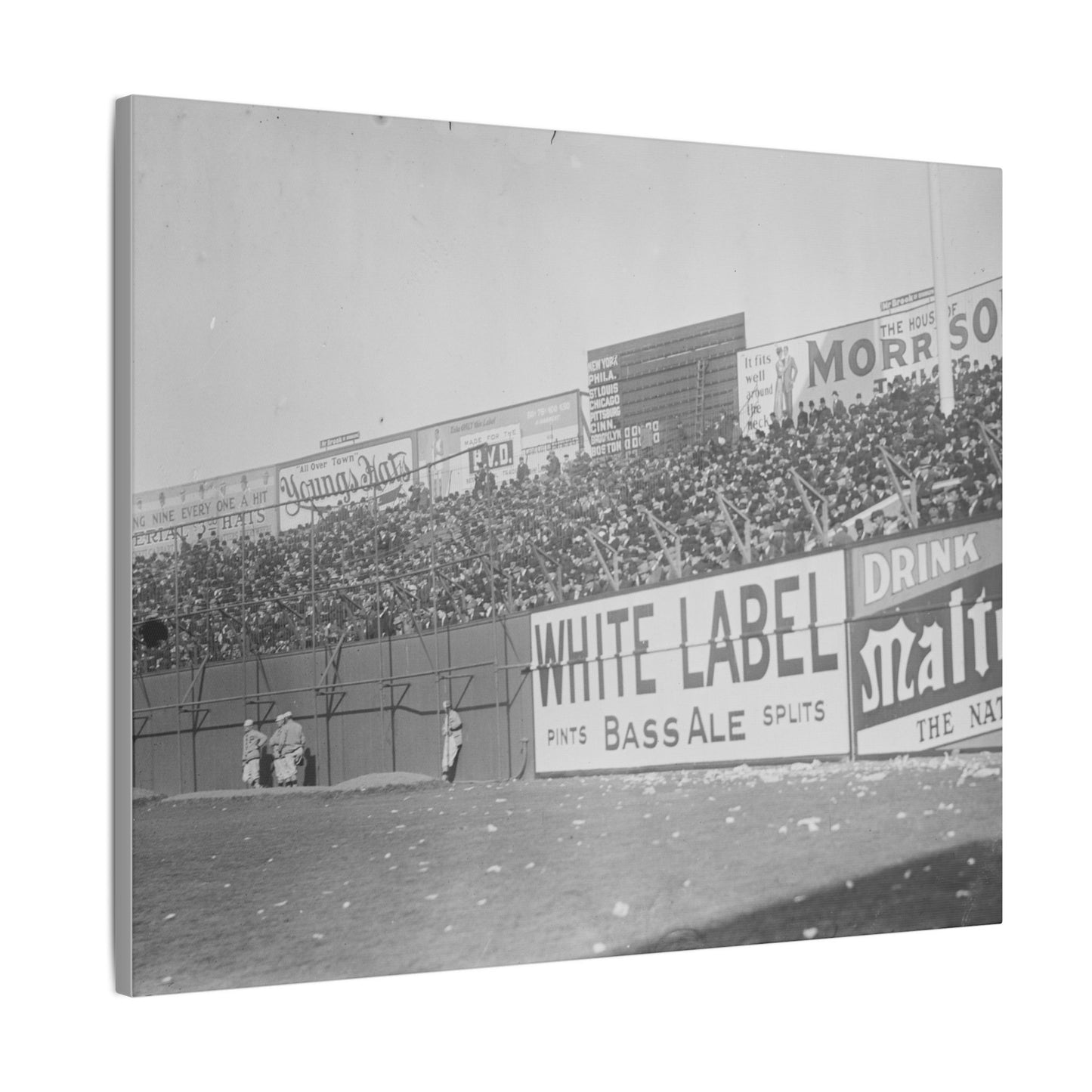 Vintage Bleachers at the Polo Grounds in NYC Canvas Print - Old School Male 