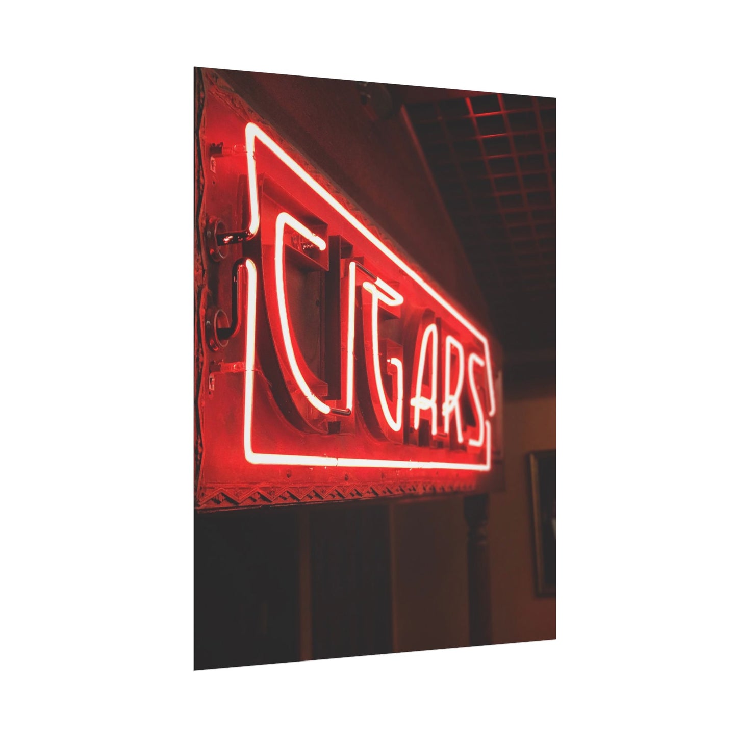 Neon Cigar Sign Poster