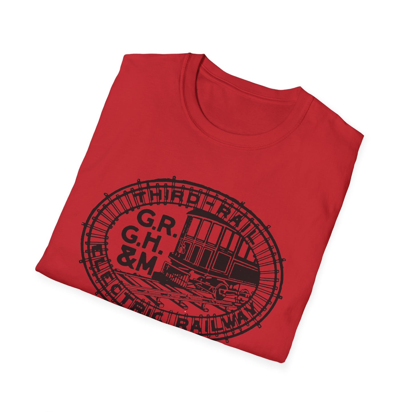 All Aboard The Style Express! Vintage Railroad Logo T-Shirt - 100% Cotton Comfort for Train Lovers!