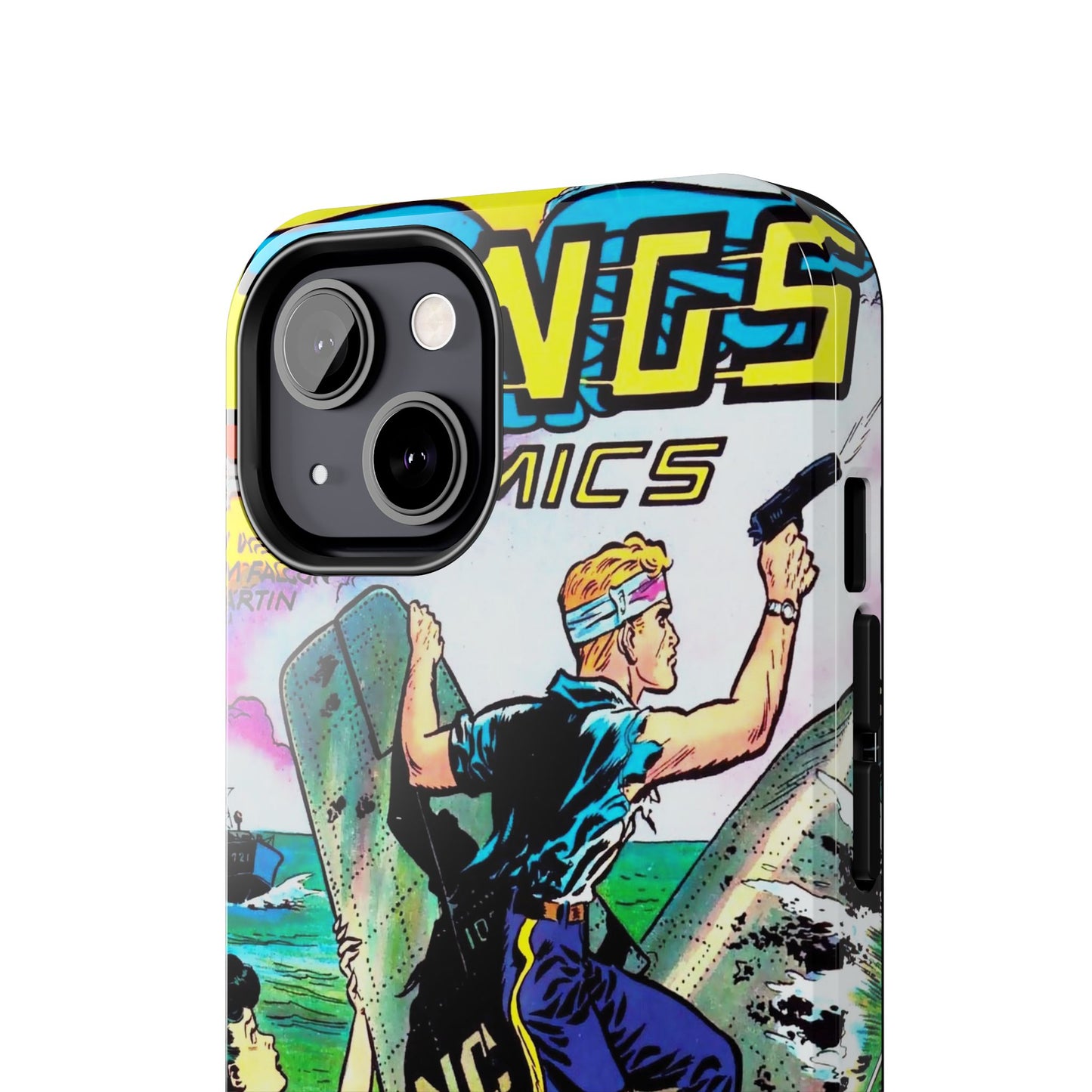 Retro Wings Comics Cover Tough Phone Cases - Old School Male 