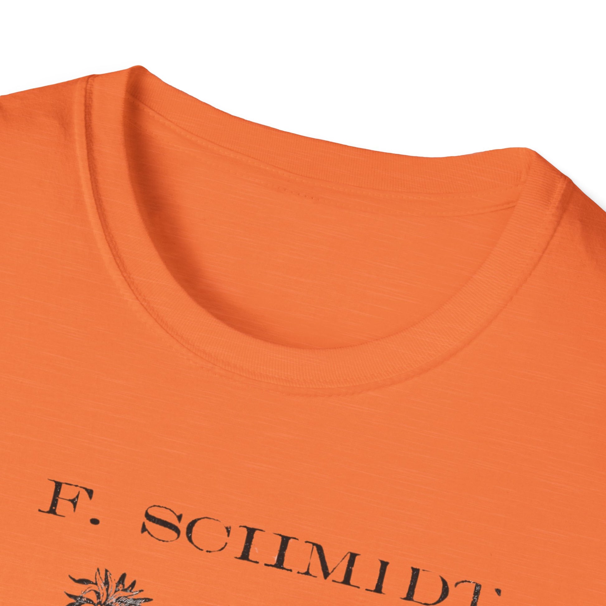 A cheerful mint green t-shirt displaying the classic C.F. Schmidt Lager Beer print, a refreshing choice for any beer lover.