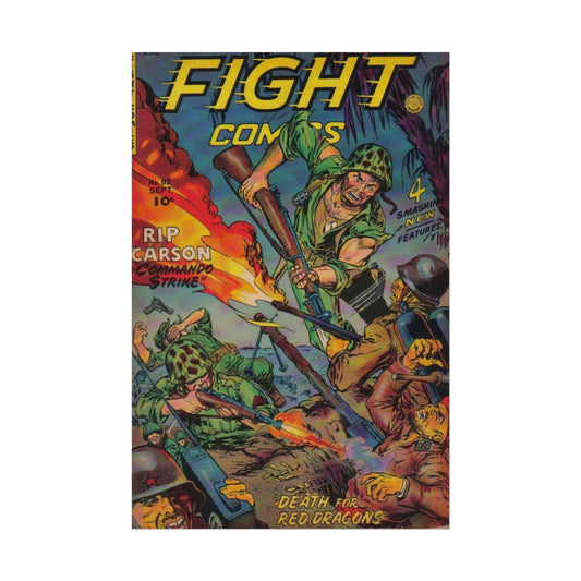 Retro Fight Comics Poster Print - Old School Male 