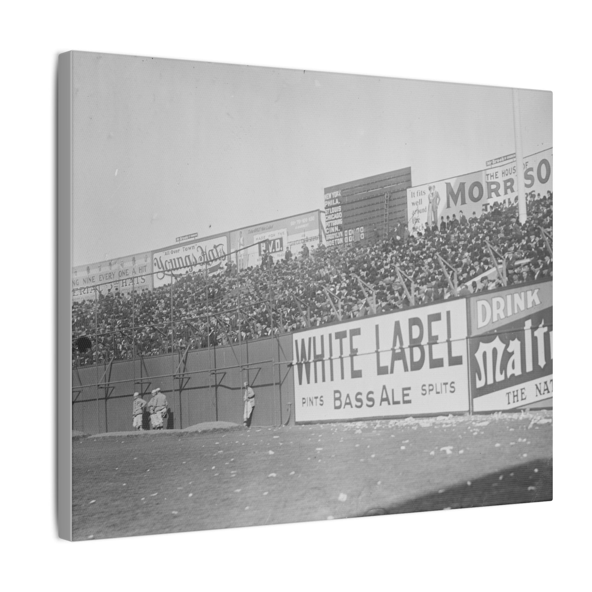 Vintage Bleachers at the Polo Grounds in NYC Canvas Print - Old School Male 