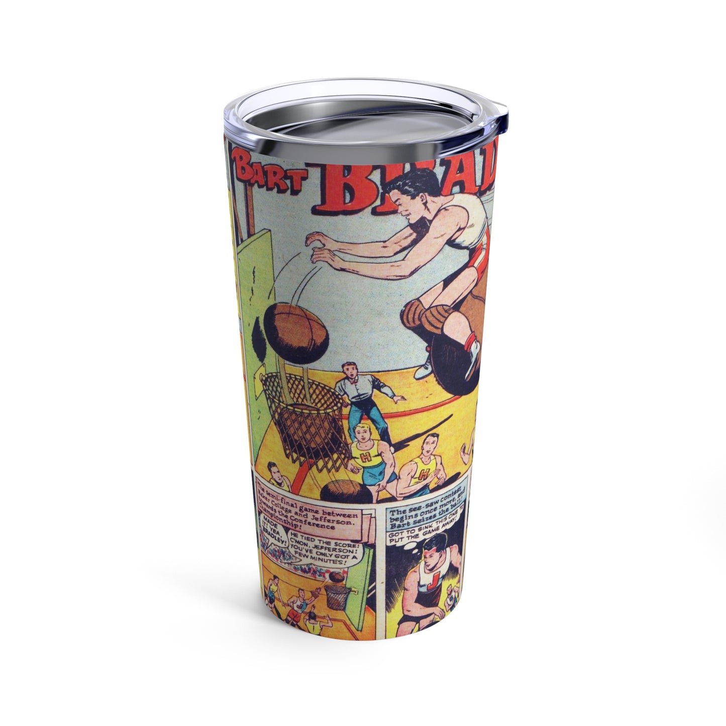 Vintage Bart Bradley Comic Page Insulated Tumbler 20oz - Old School Male 