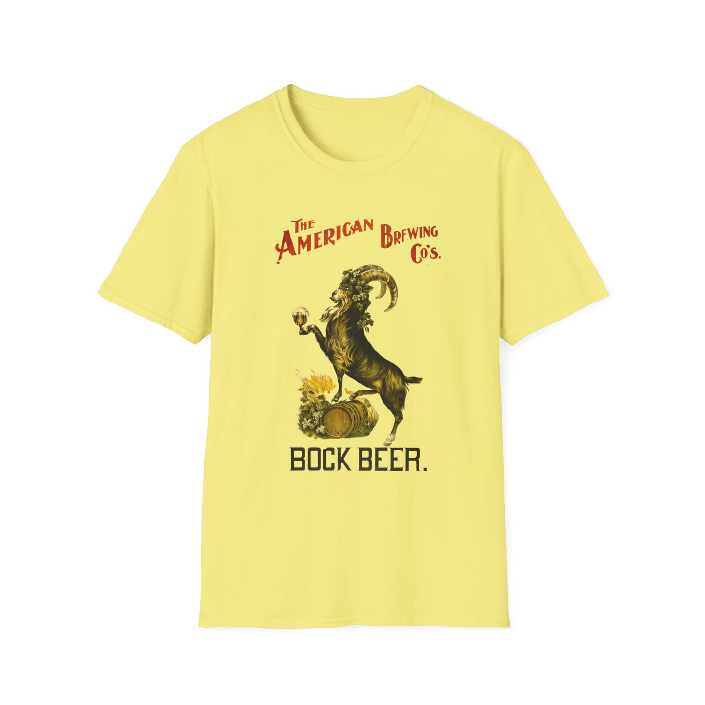 Bock Beer T-Shirt for Goat Lovers - Softstyle Unisex Tee, Comfortable 100% Cotton