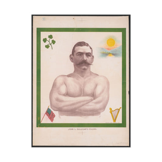 Legendary Fighter John Sullivan, Champion Boxer Poster - Old School Male 