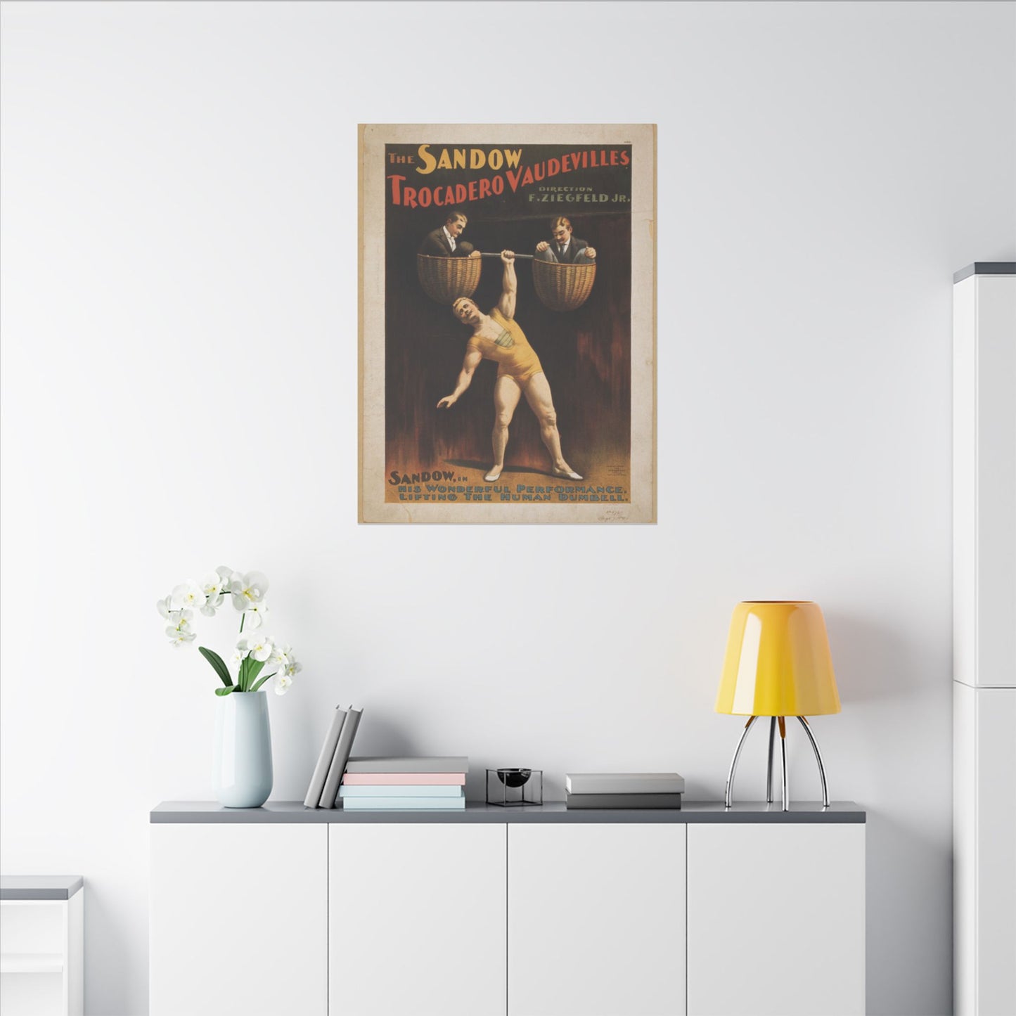 Retro Strongman Canvas Wall Art