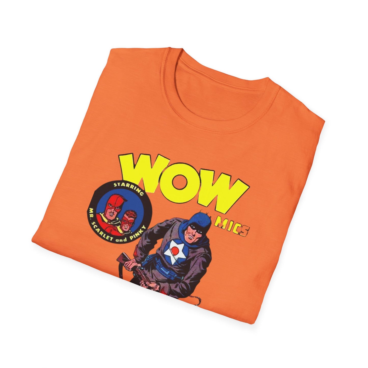 Retro Wow Comics T-Shirt - 100% Cotton, Classic Fit, Perfect for Comic Enthusiasts