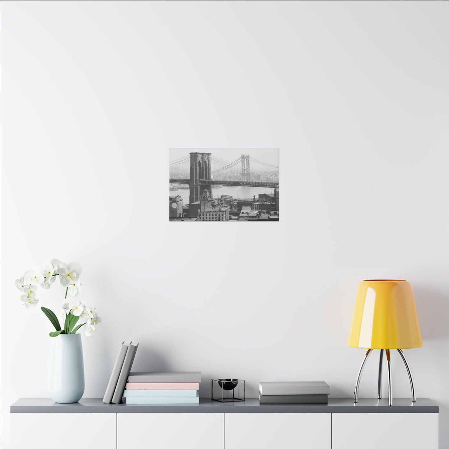 NYC Skyline with the Brooklyn Bridge Canvas Wall Art