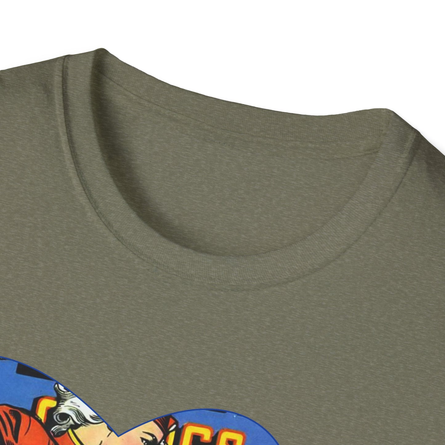 Vintage Comic Book Cover Unisex Softstyle Tee - Old School Male 